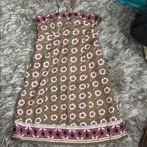 White and Yellow Spaghetti Strap Sundress